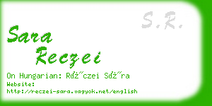 sara reczei business card